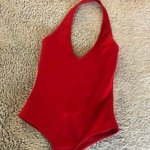 Red bodysuit